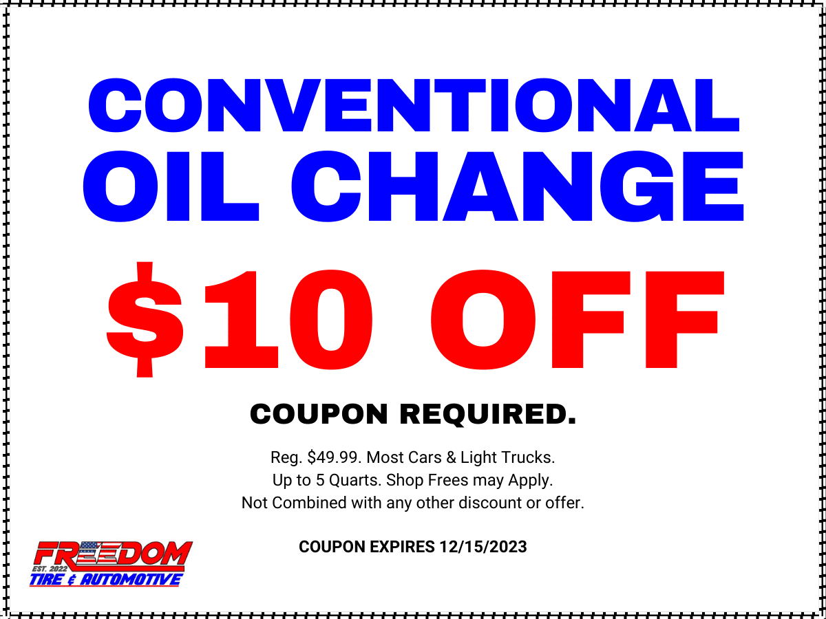 freedom conventional oil change