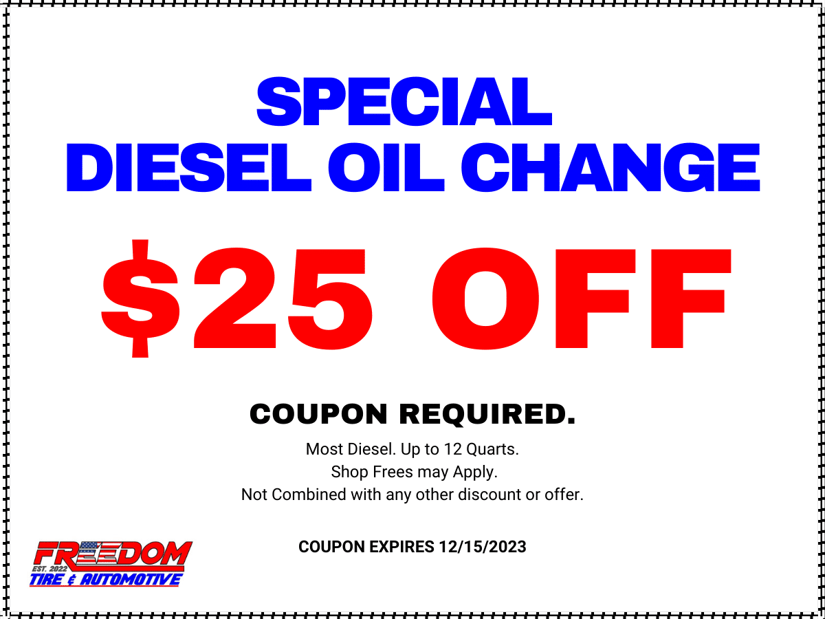 freedom special diesel oil change