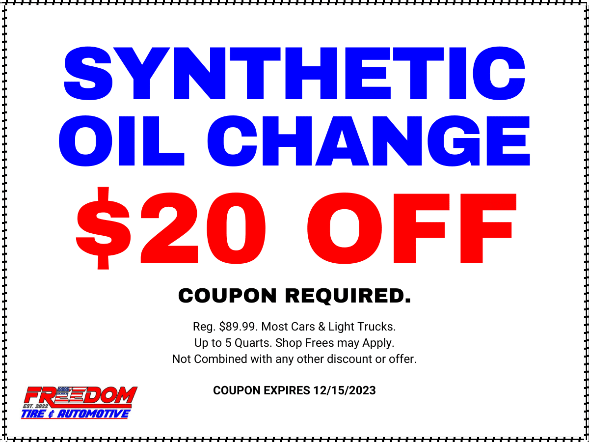 freedom synthetic oil change