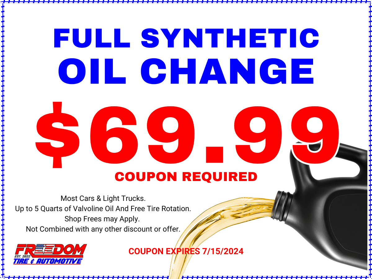 Nxxxxs Synthetic Oil Change Coupon Code 2018 Our Coupons - Freedom Tire & Automotive Inc.