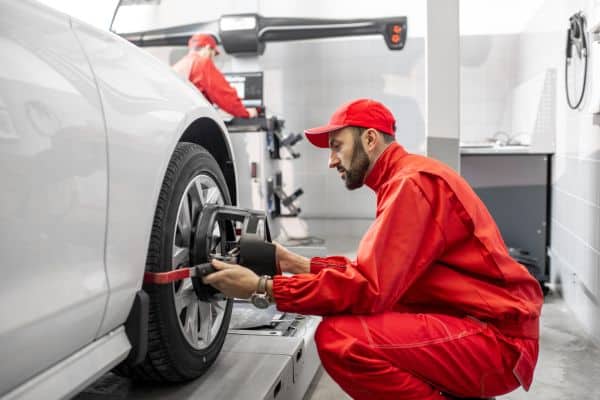 Wheel alignment balancing