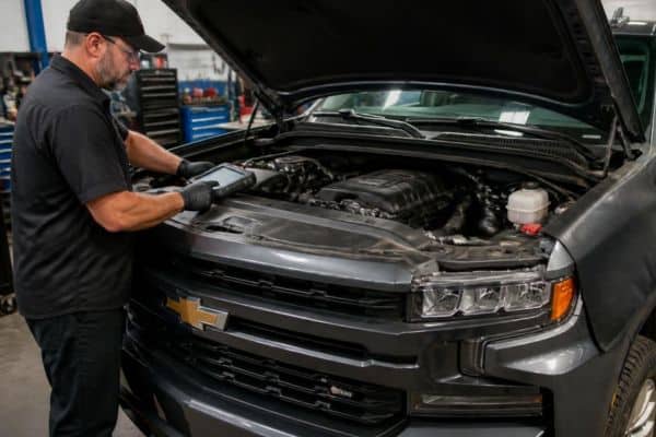 Chevy Silverado 1500 engine check at Freedom Tire & Automotive